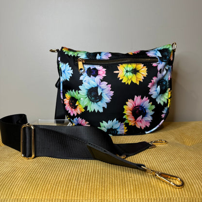 Roni - Nylon Crossbody - Rainbow Sunflower